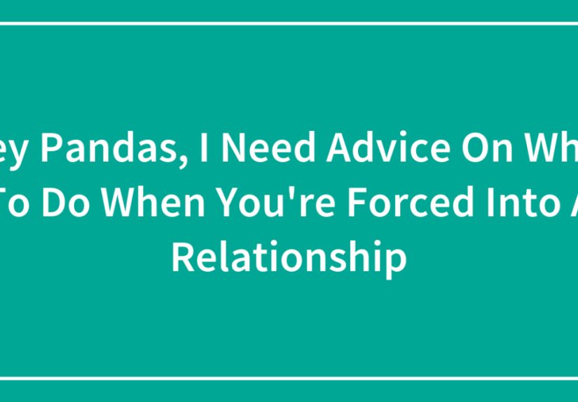 Hey Pandas, I Need Advice On What To Do When You’re Forced Into A Relationship (Closed)