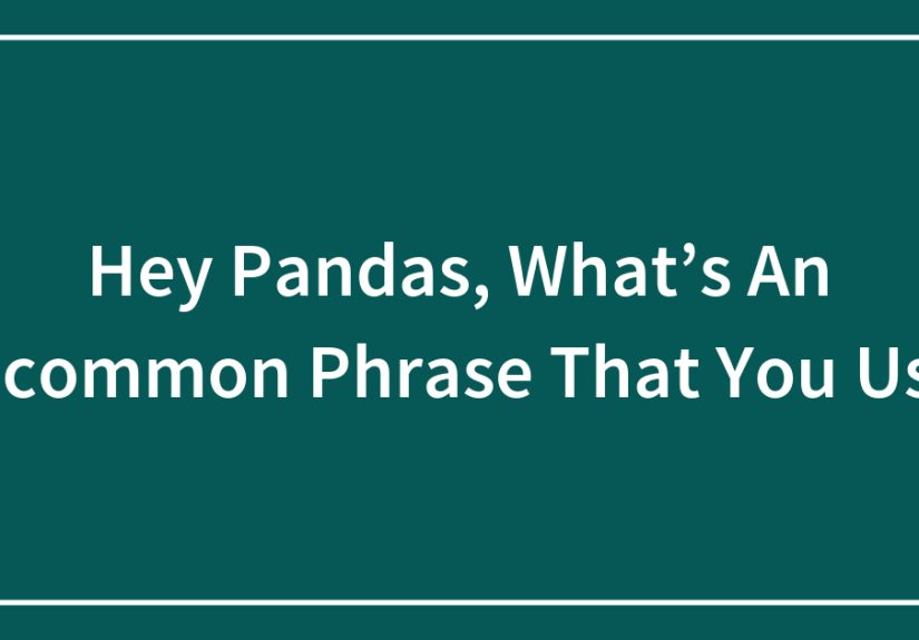 Hey Pandas, What’s An Uncommon Phrase That You Use? (Closed)