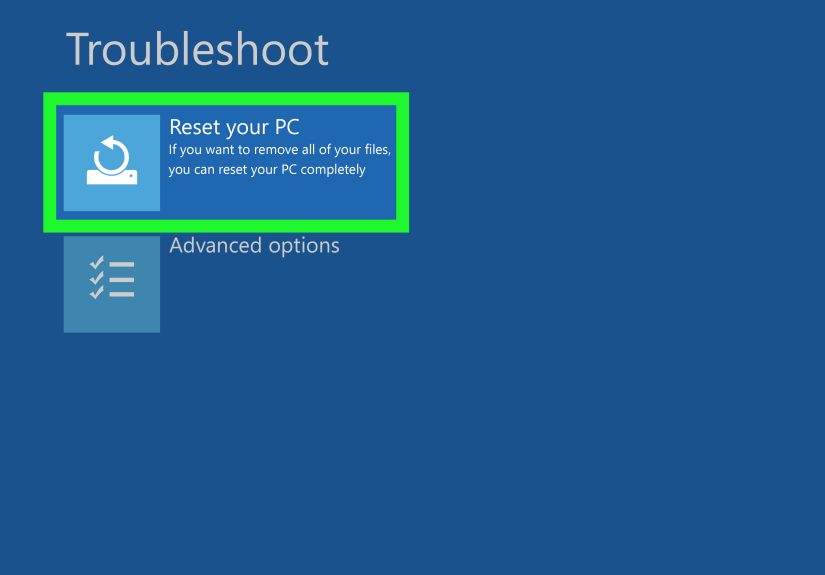 How to Factory Reset Windows 8 from Boot (Restore, Refresh, and Reset Your PC)