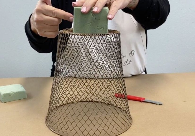 How to Turn a Trash Can Into a Pretty Fall-Inspired Centerpiece