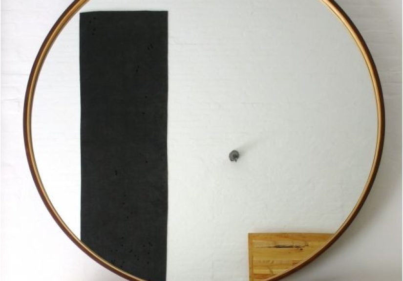 Leather Round Mirror