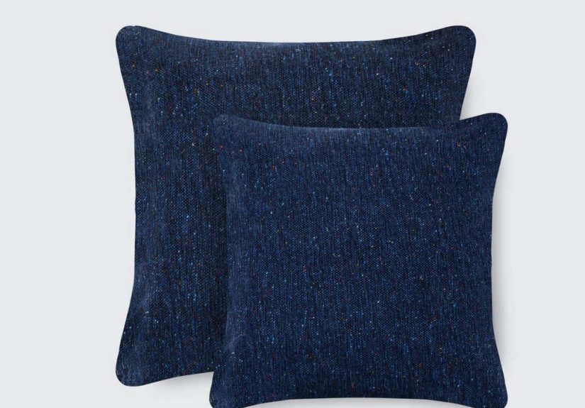 Aster Tweed Pillows - Indigo