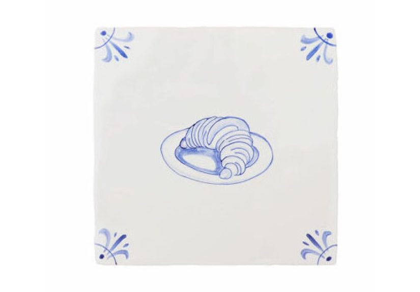 Croissant Delft Tile