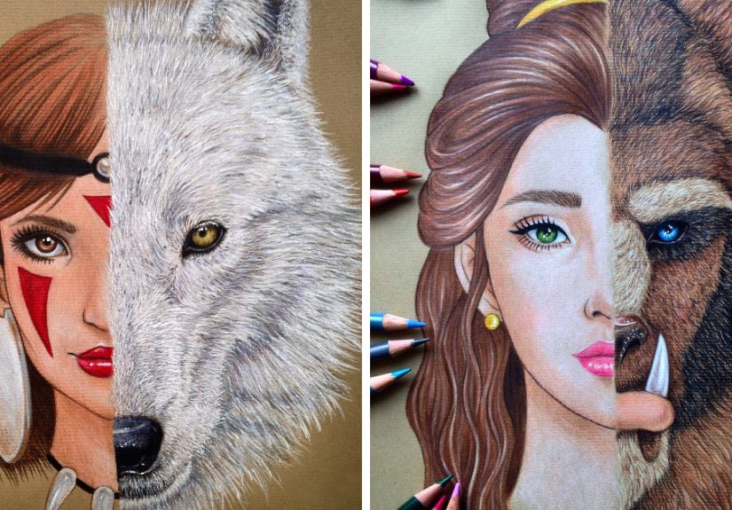 I Draw Character Mashups Inspired By Hayao Miyazaki And Disney Movies