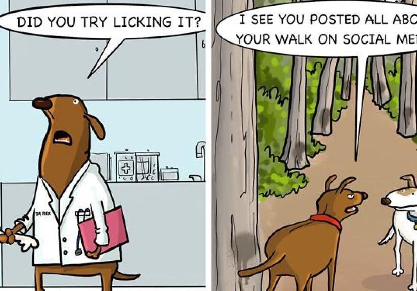 I Illustrate The Life And Secret Thoughts Of Dogs (18 Comics)