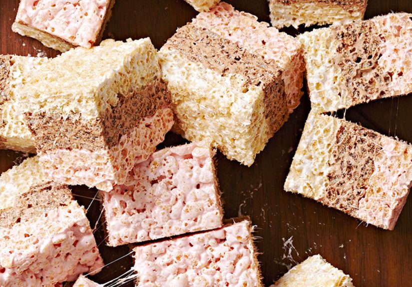 Neapolitan Marshmallow Treats Recipe