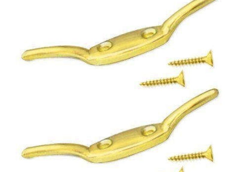 Solid Brass Rope Cleat Hook