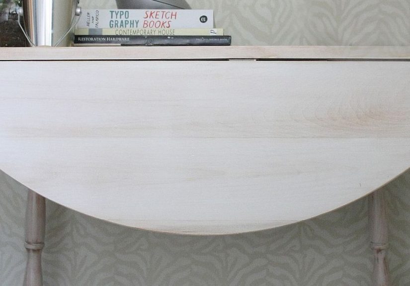 Easily transform an old table into a stunner with a Whitewash finish