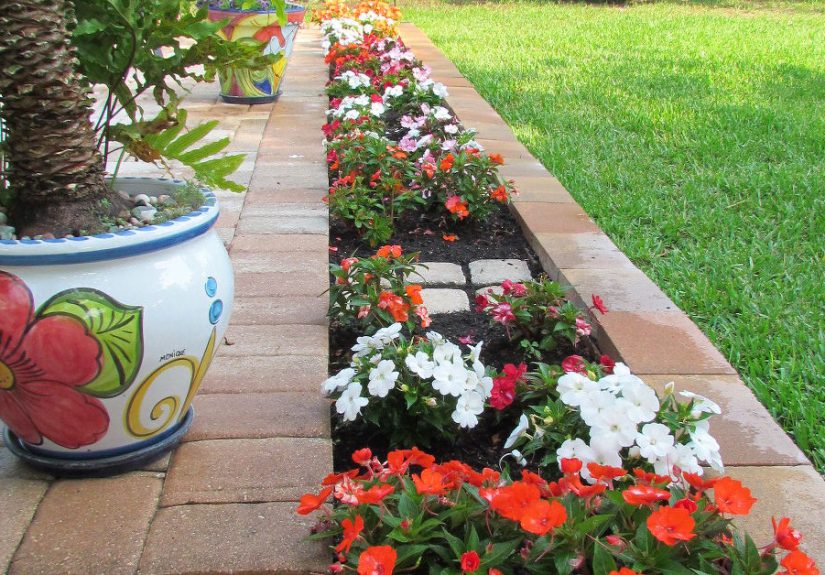 Garden Flower Bed Border.... Before and After