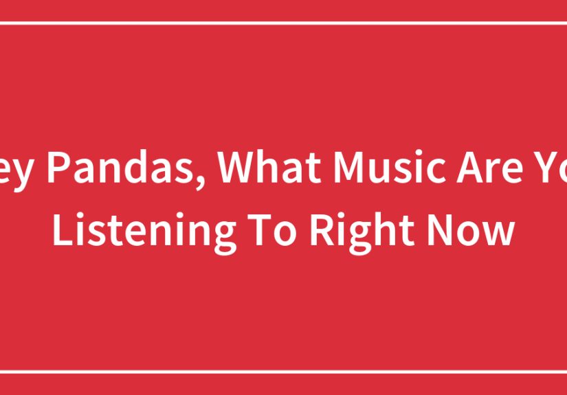 Hey Pandas, What Music Are You Listening To Right Now?
