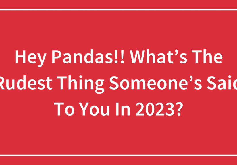 Hey Pandas!! What’s The Rudest Thing Someone’s Said To You In 2023?