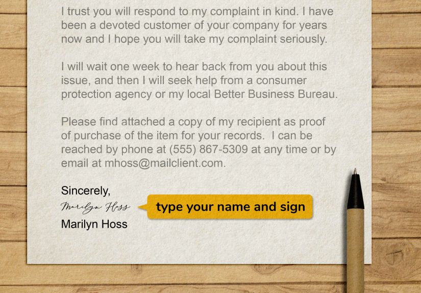 How to End a Complaint Letter: 8 Steps