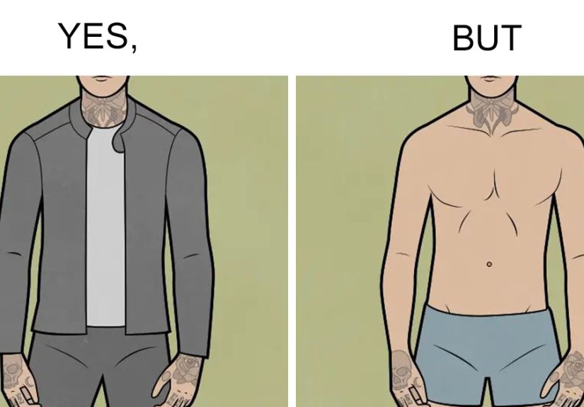 “Yes, But”: Artist Draws A Series Of Sarcastic Comics That Show 25 Funny Contradictions