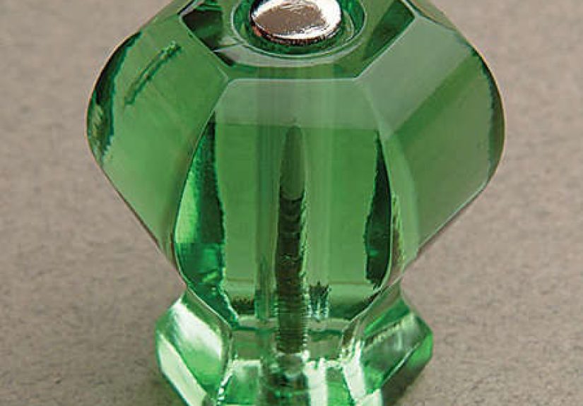 Green Classic Crystal Hex Knob
