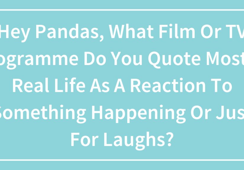 Hey Pandas, What Film Or TV Programme Do You Quote Most In Real Life As A Reaction To Something Happening Or Just For Laughs?
