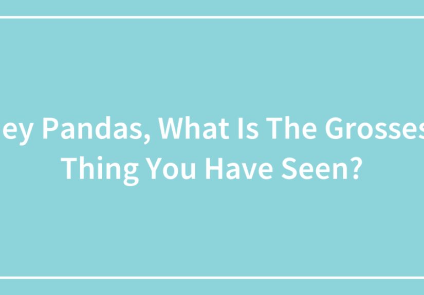 Hey Pandas, What Is The Grossest Thing You Have Seen?