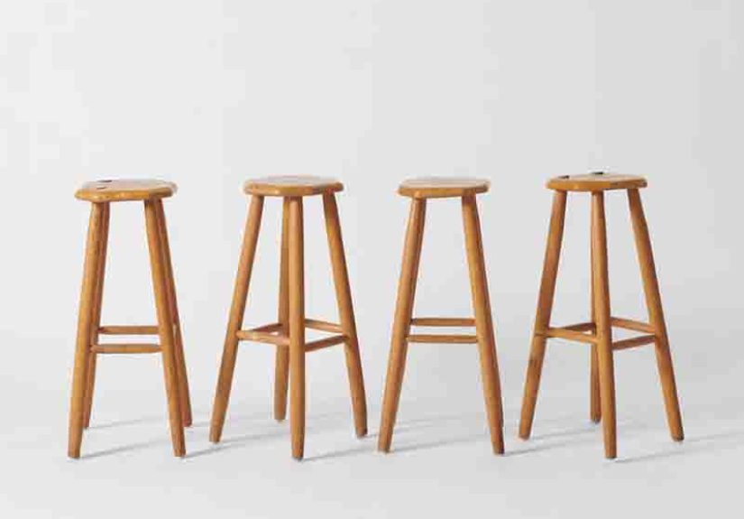 Vintage English Elm Bar Stools